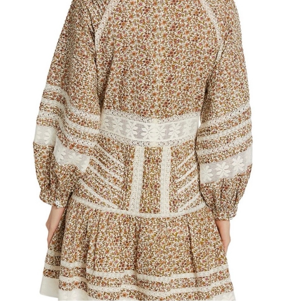 Veronica Beard Addilyn Floral V-Neck Long Sleeve Dress - Picture 3 of 4